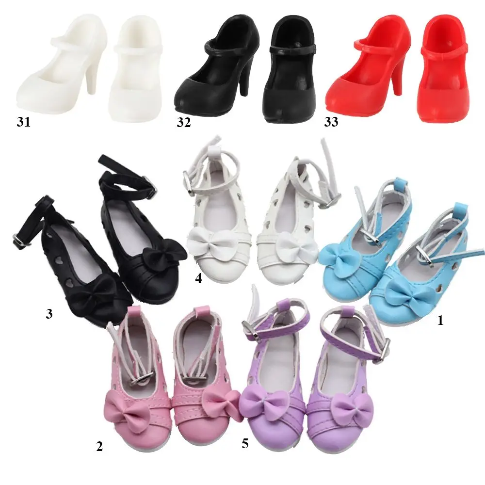 1Pair Plastic Doll Multistyles Long Knees Boots 1/3 1/6 Doll Shoes Fashion Female Doll Boots Fit Foot Length 2cm Dolls Shoes - Image 5