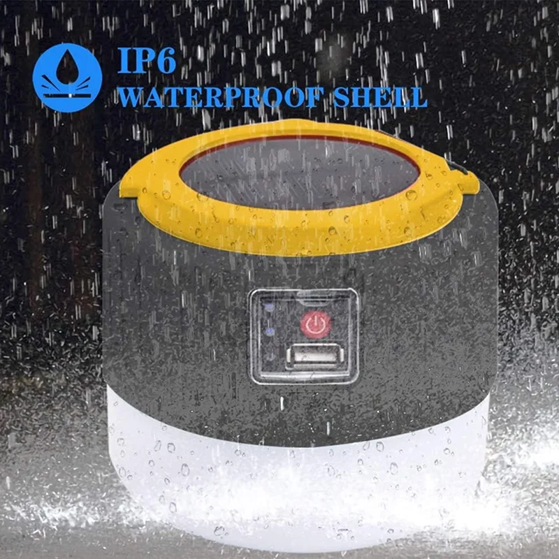 Solar LED Camping Light Waterproof Portable Tent Lamp Rechargeable Lanterns Outdoor Emergency Lights Market Energy Saving Bulb - Image 4