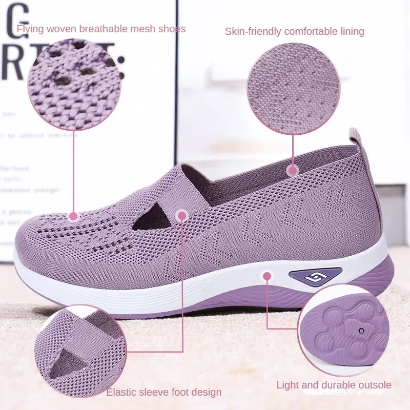 Women's Shoes 2025 Summer Casual Sneakers Breathable Mesh Chunky Sole Affordable Free Shipping - Image 4